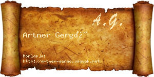 Artner Gergő névjegykártya