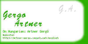 gergo artner business card