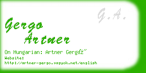 gergo artner business card